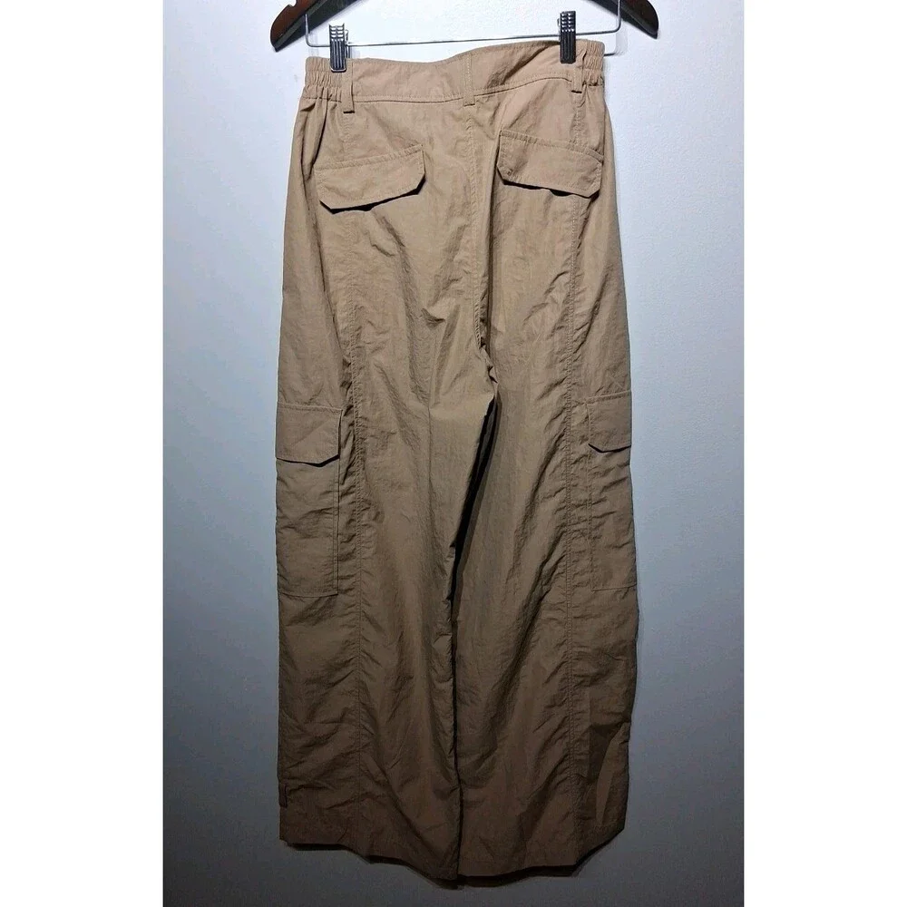 Mijeong Park Wide Leg Cargo Pants Nylon Cotton In Camel Size S NWT - Picture 4 of 10